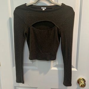 Garage long sleeve tshirt, army green, size XS